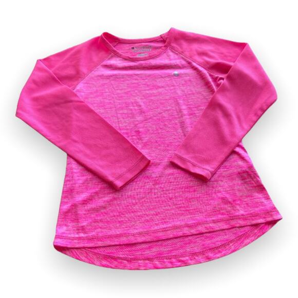 Champion Girls Top Size Small Performance Pink Heathered Athletic Long Sleeve - Picture 3 of 11